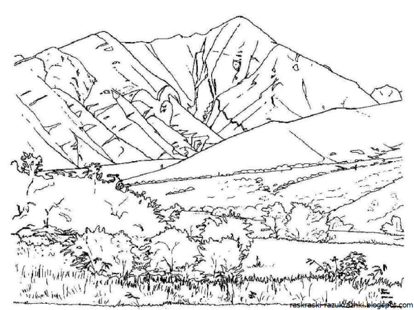 Раскраска горы