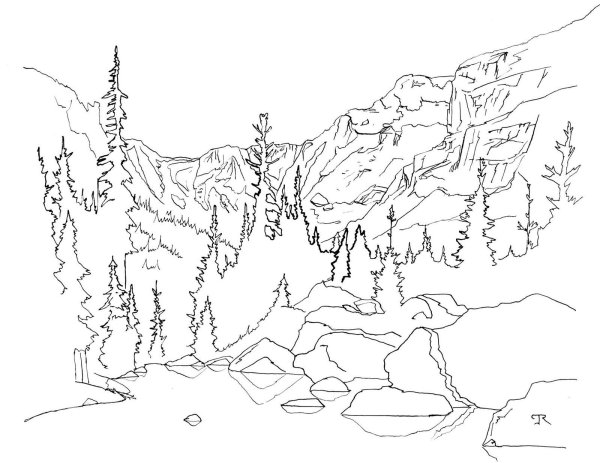 Уральские горы раскраска для детей