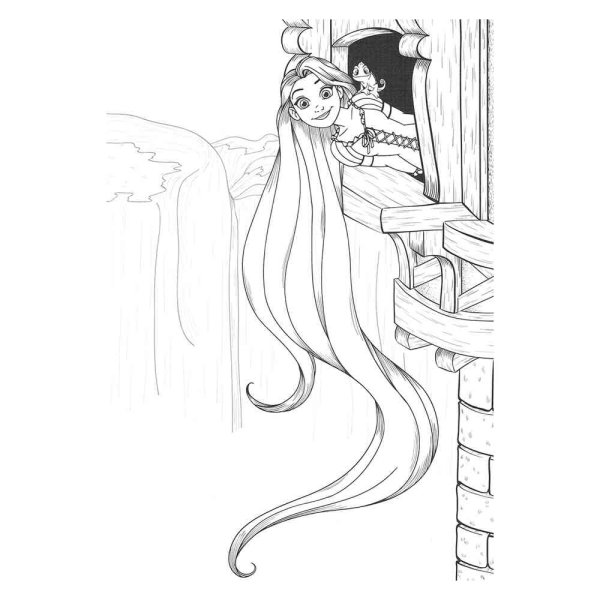 Принцесса в башне раскраска