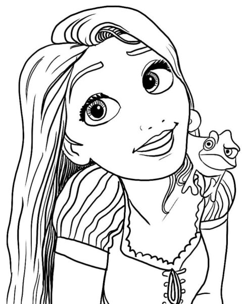 Раскраски для девочек Рапунцель