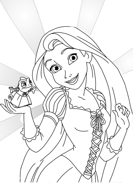 Рапунцель разукрашка Рапунцель