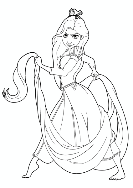 Раскраски Дисней Рапунцель