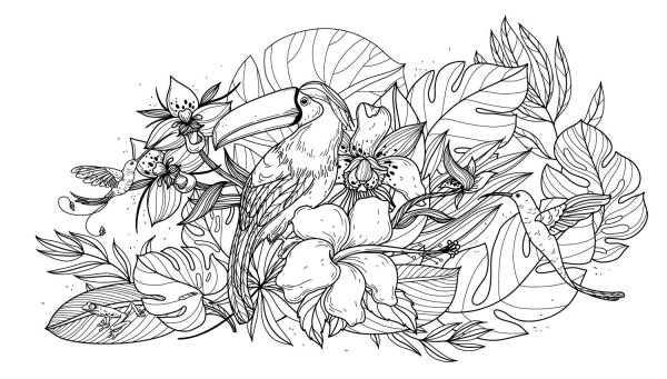 Раскраски природа сложные