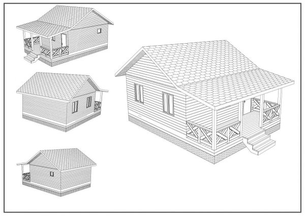 Терраса к дому чертежи