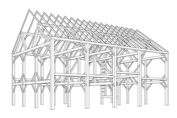 (Фахверковый) каркас чертеж