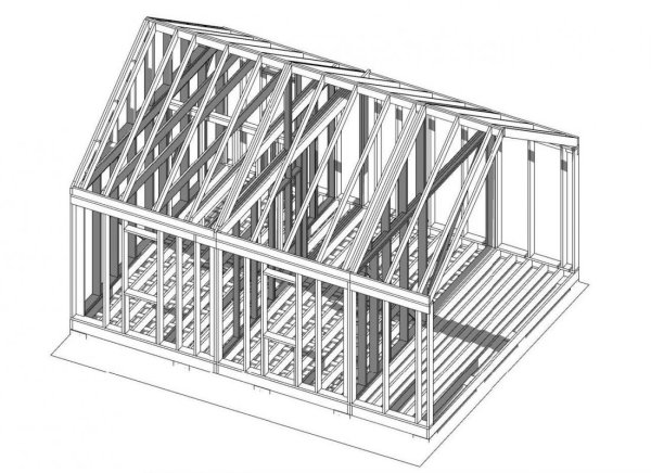 Каркас барнхаус чертежи