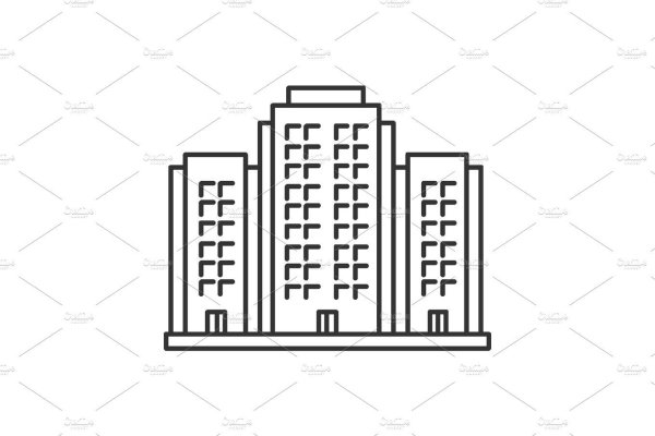 Многоэтажный дом раскраска