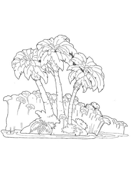 Остров раскраска для детей