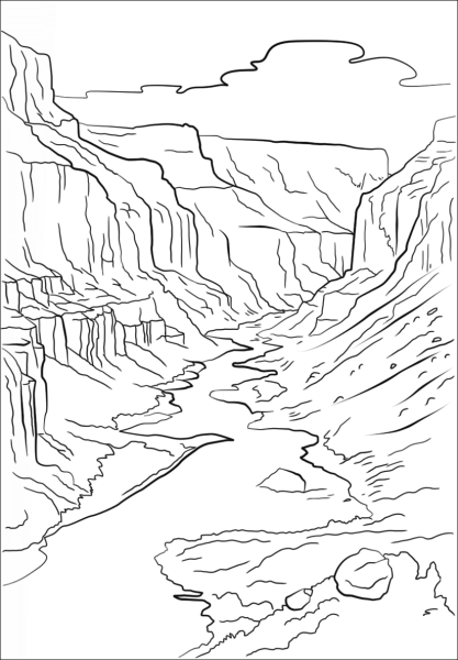 Гранд каньон раскраска