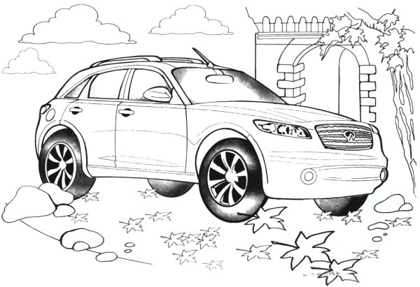 Инфинити fx35 раскраска