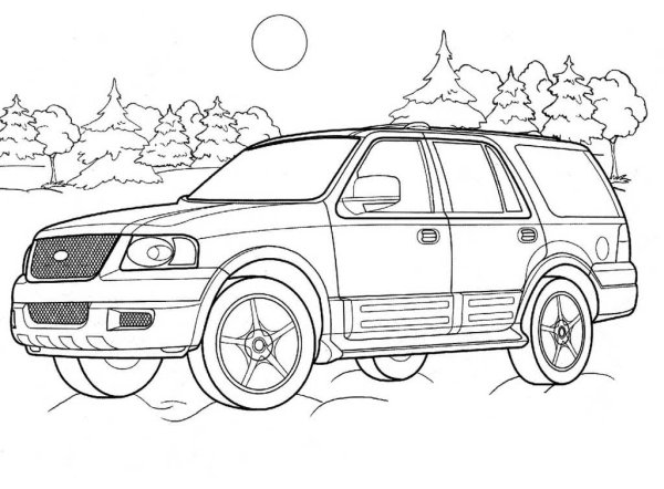 Форд эксплорер раскраска