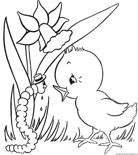 Весенние раскраски