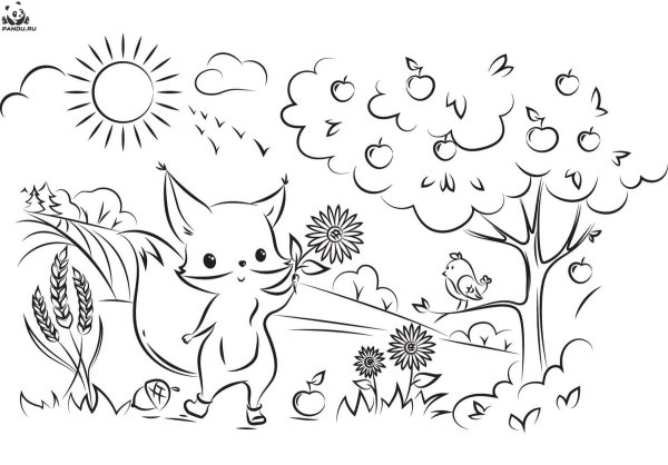 Осенняя раскраска