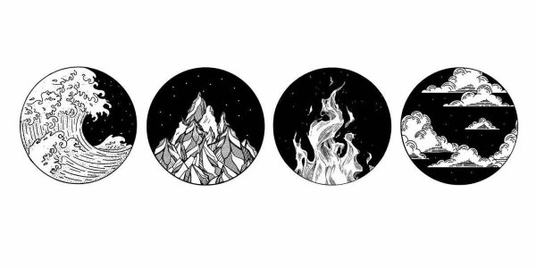 Тату огонь вода земля воздух