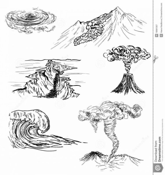 Стихийные бедствия черно белые