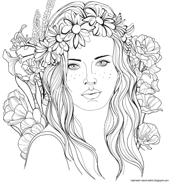 Раскраски девушки