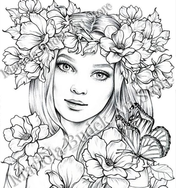 Раскраска женщина