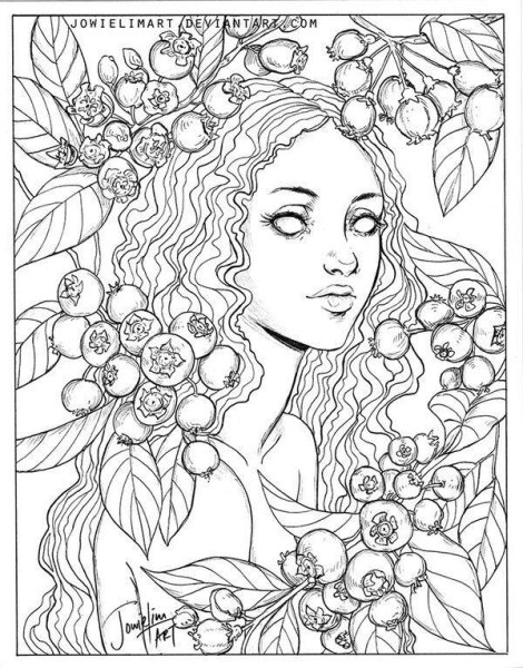 Лицо осени для раскрашивания