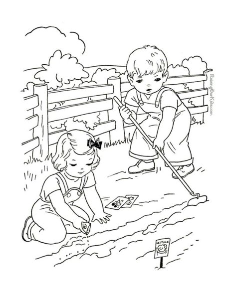 Раскраска. Лето