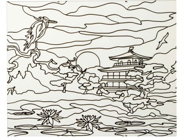 Витражи японские мотивы