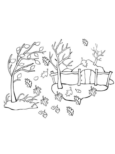 Ноябрь раскраска для детей