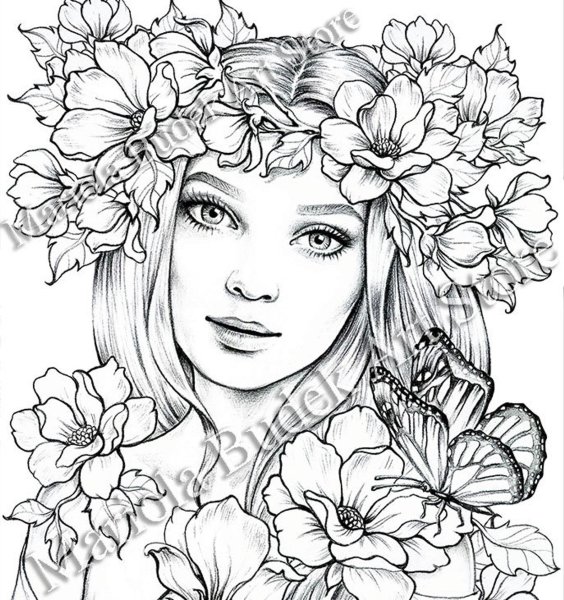 Раскраска женщина