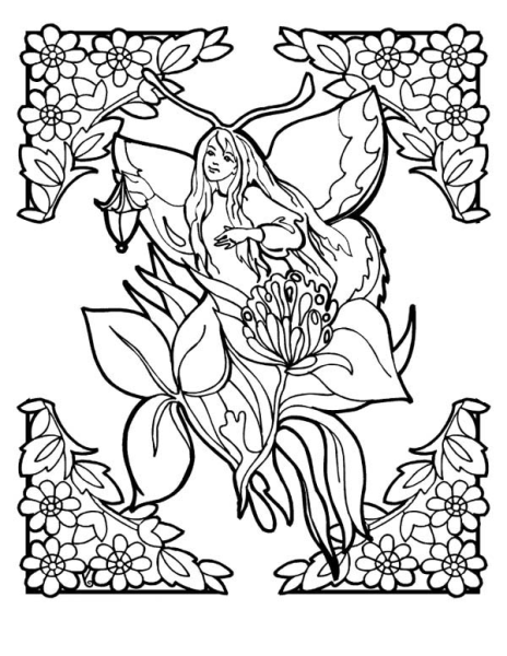Фея цветов раскраска для детей
