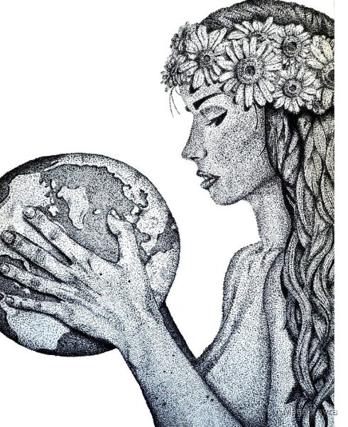 Мать природа карандашом