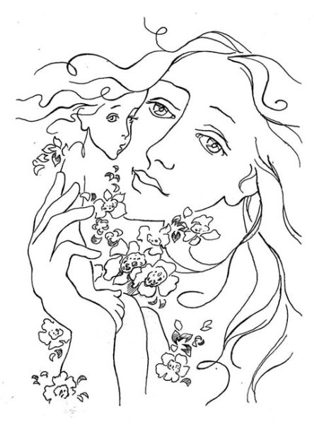 Образ мамы для раскрашивания