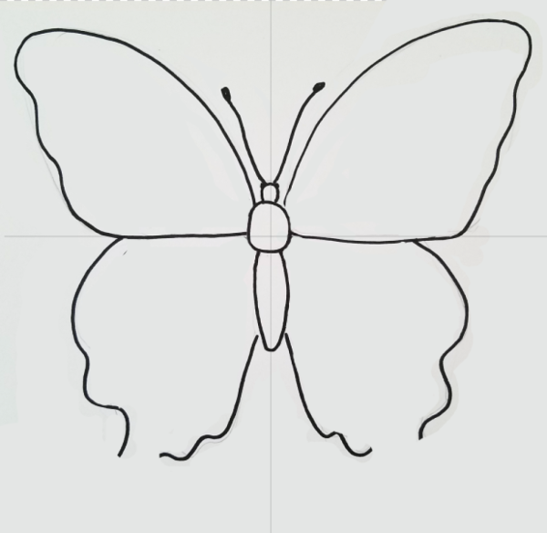 Симметричное рисование бабочки