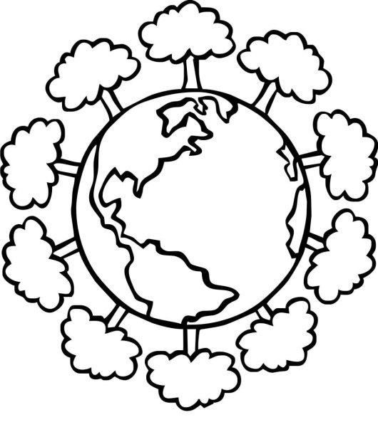 Планета земля раскраска