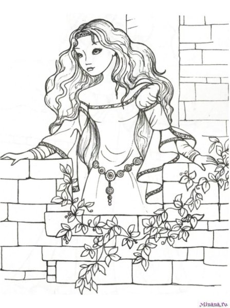 Раскраски принцессы из 90-х Маргарита Водопьянова
