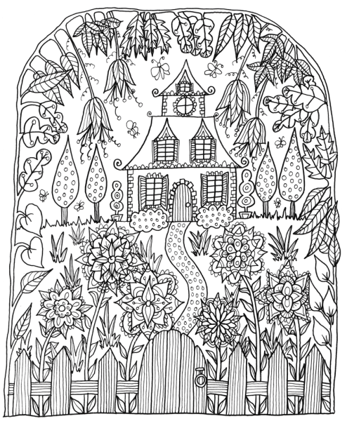 Раскраска необычная взрослая