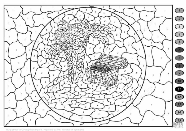Острова раскраска сложная