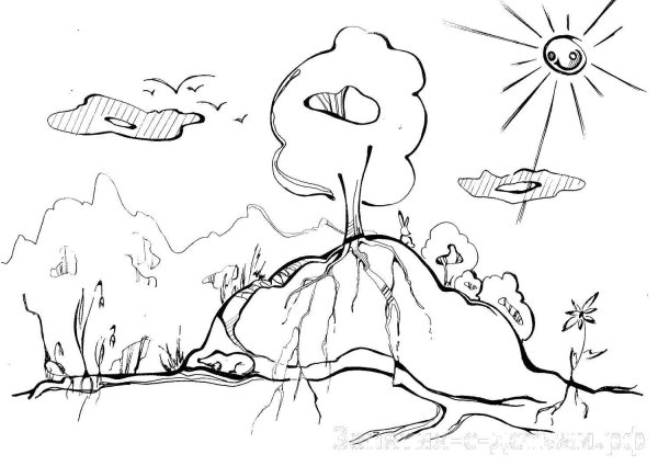 Раскраска живое и неживое