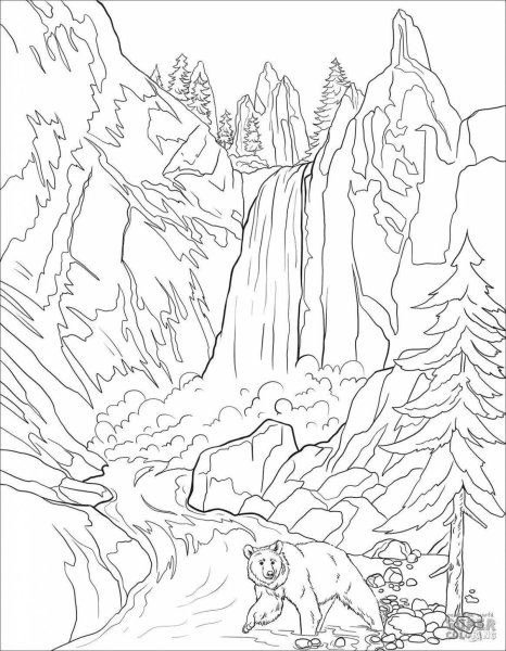 Раскраска горы