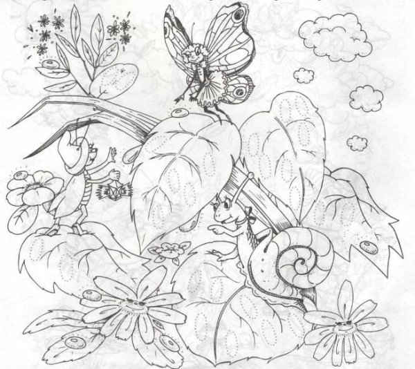 Мир насекомых раскраска