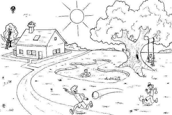 Раскраска природа