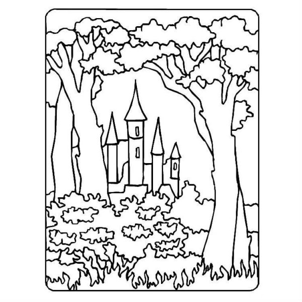 Раскраска "сказочный лес"