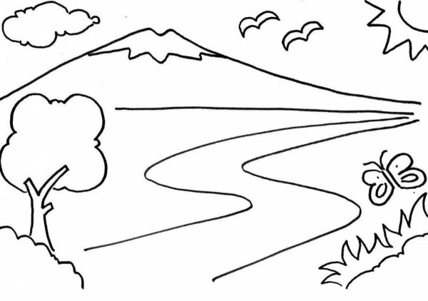 Раскраска природа