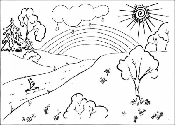 Раскраска природа для детей