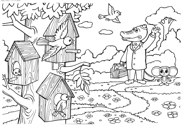 Раскраска. Весна