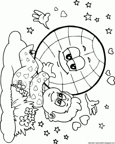 День земли раскраска