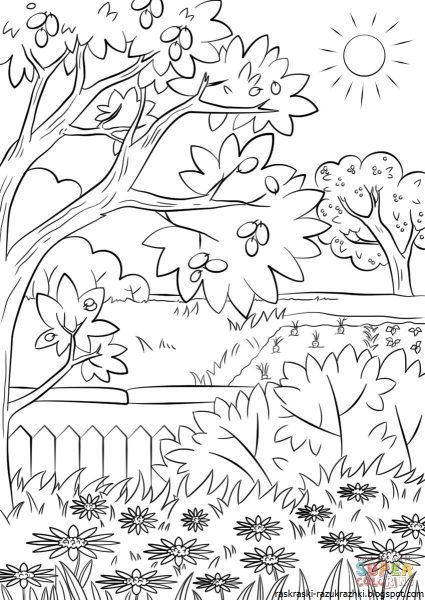Раскраска природа
