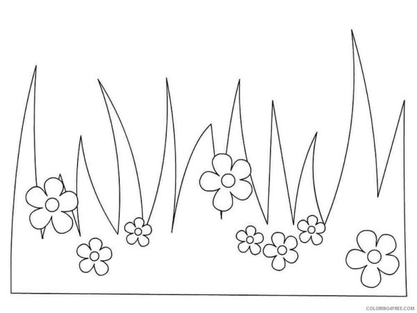 Трава раскраска для детей