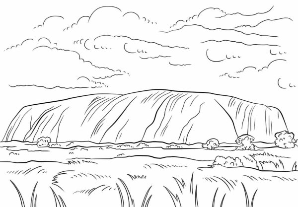 Природа Австралии раскраска