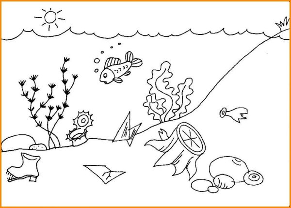 Раскраски на тему вода для детей