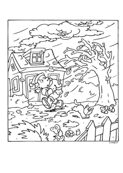 Раскраска ноябрь