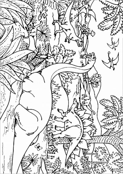 Раскраска мир Юрского периода 3