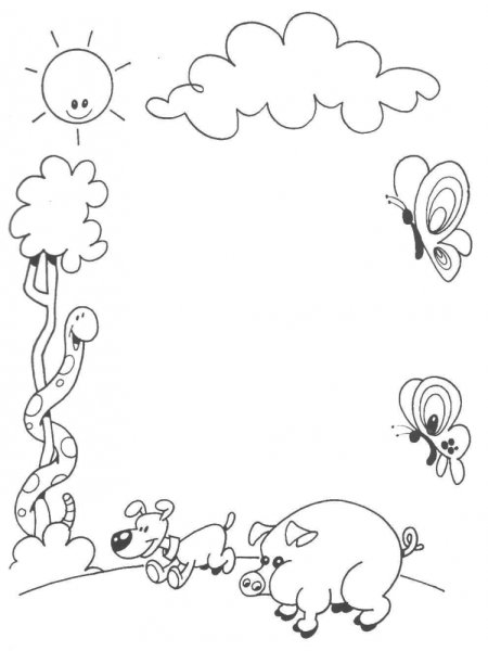 Рамки черно-белые детские